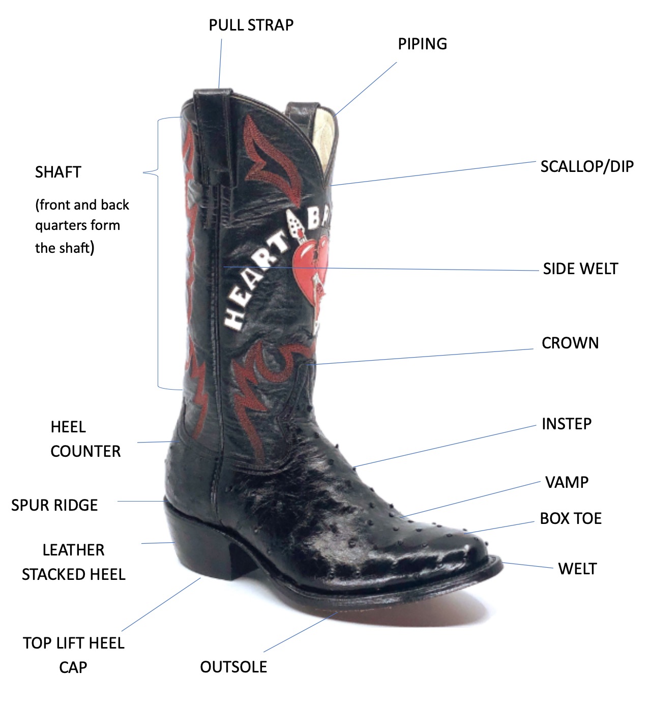Boot Anatomy Mandujano Custom Western Boots