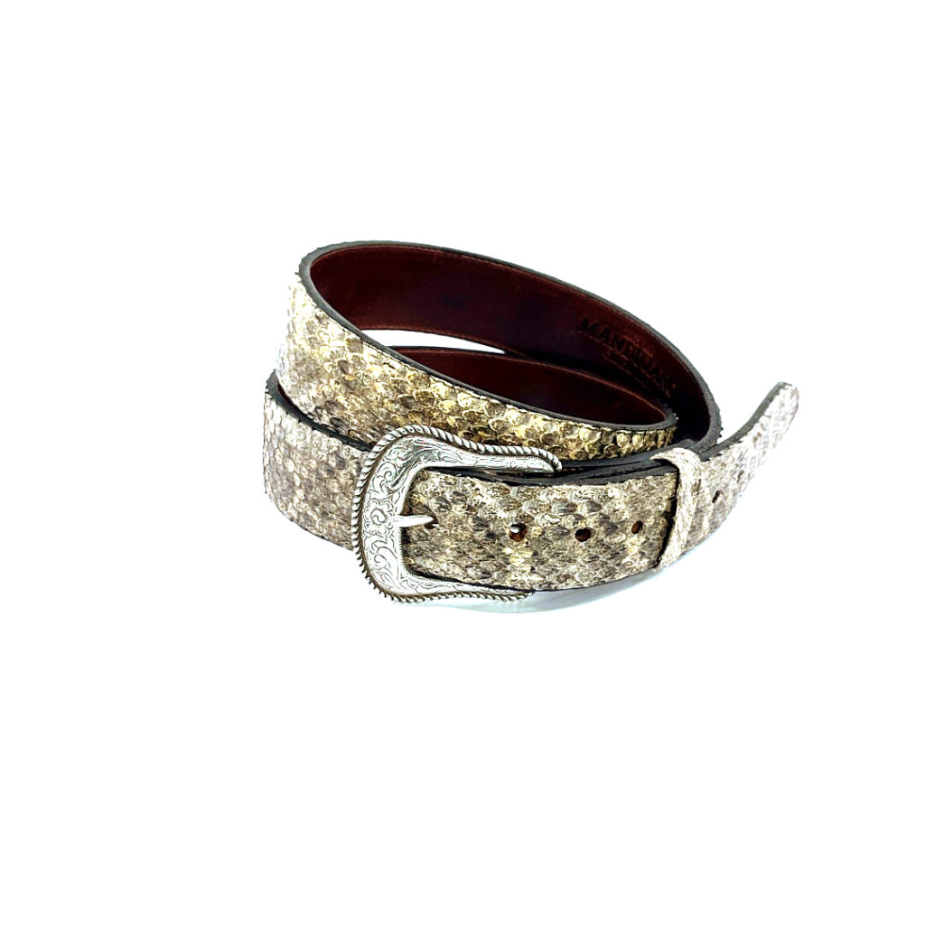 Men's Western Diamondback Rattlesnake Western Belt Mandujano Custom